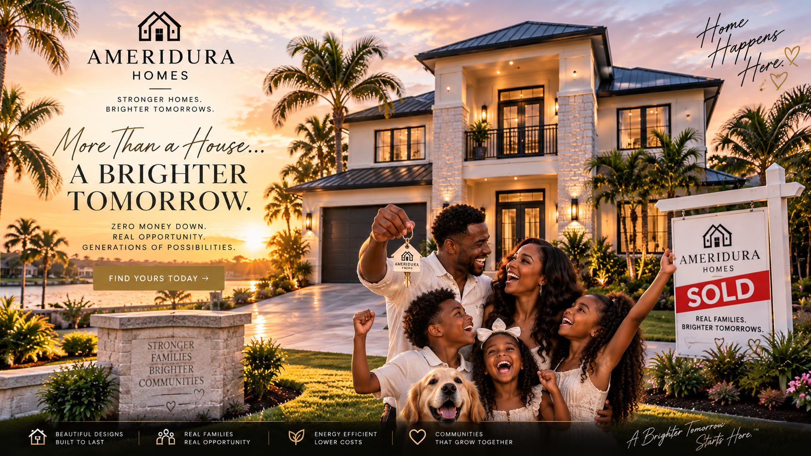 Ameridura Homes — More than a house, a brighter tomorrow. Find yours today.